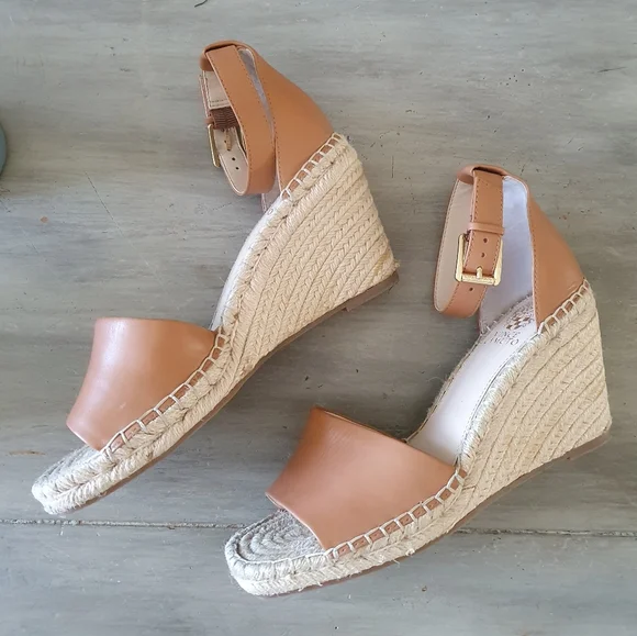 Vince Camuto Platform Maaza Wedge Leather Shoes Size 10 - Picture 2 of 12